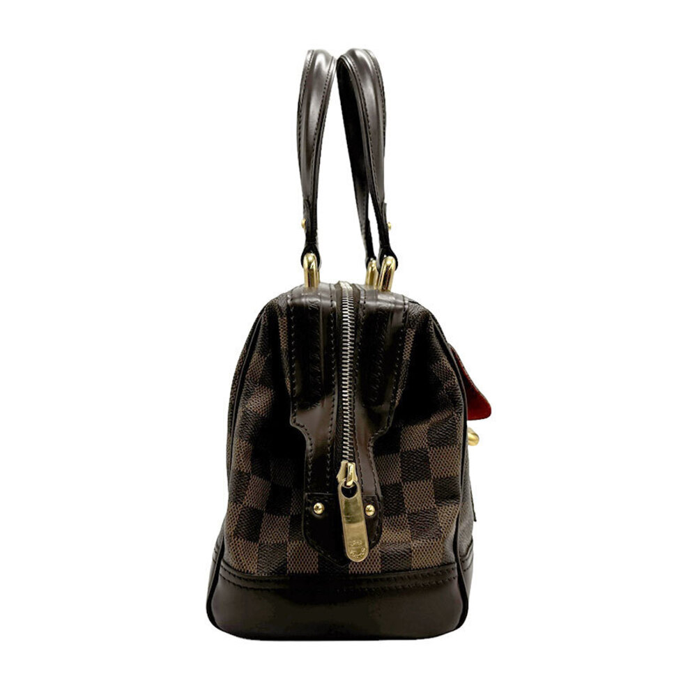Louis Vuitton Damier Ebene Brown Knightsbridge Handbag Canvas Ebene Leather - Picture 2 of 4